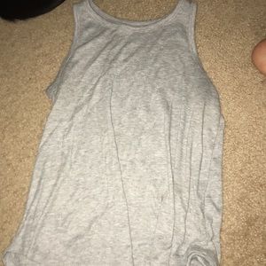 A plain grey tank top